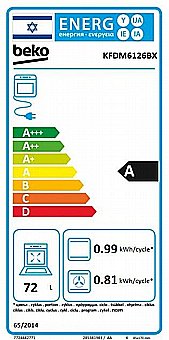 ����  ��� ������ ����� ������ �� BEKO KFDM62129BB  ���� , ������ ��"� ���� ������