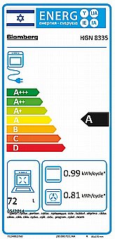 ���� ����� �� ������� ��� 65 ����  Blomberg HGN8335W